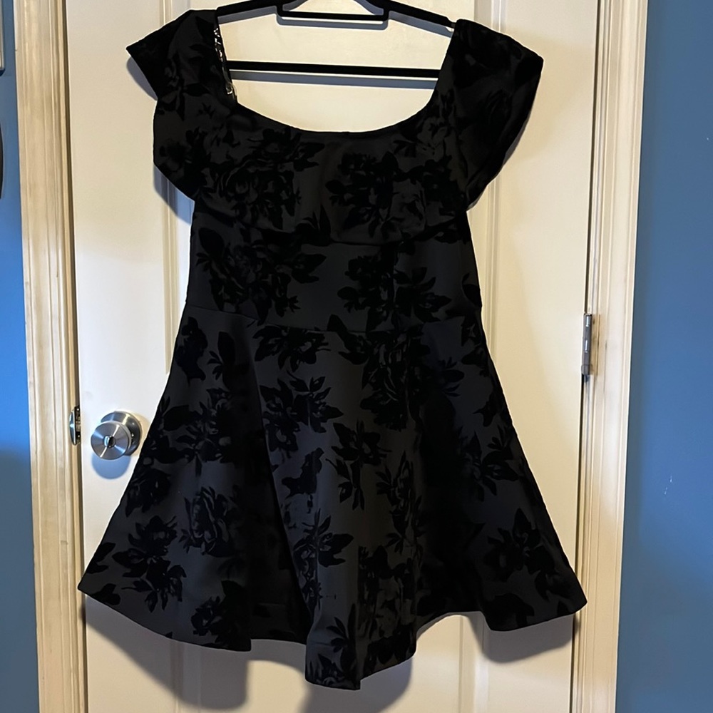 Black off the shoulder dress